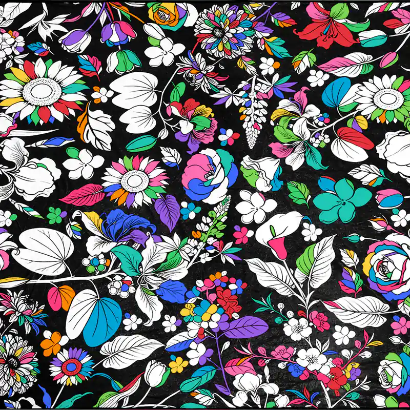 Le motif choisi, colorié en partie au feutre pour l'exemple